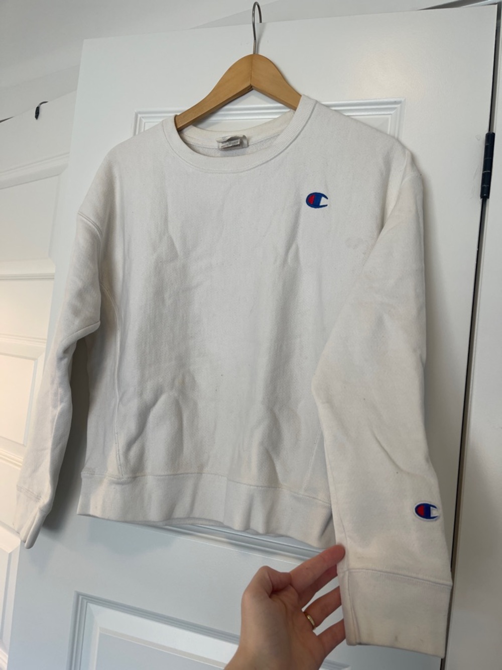 White Champion Sweater